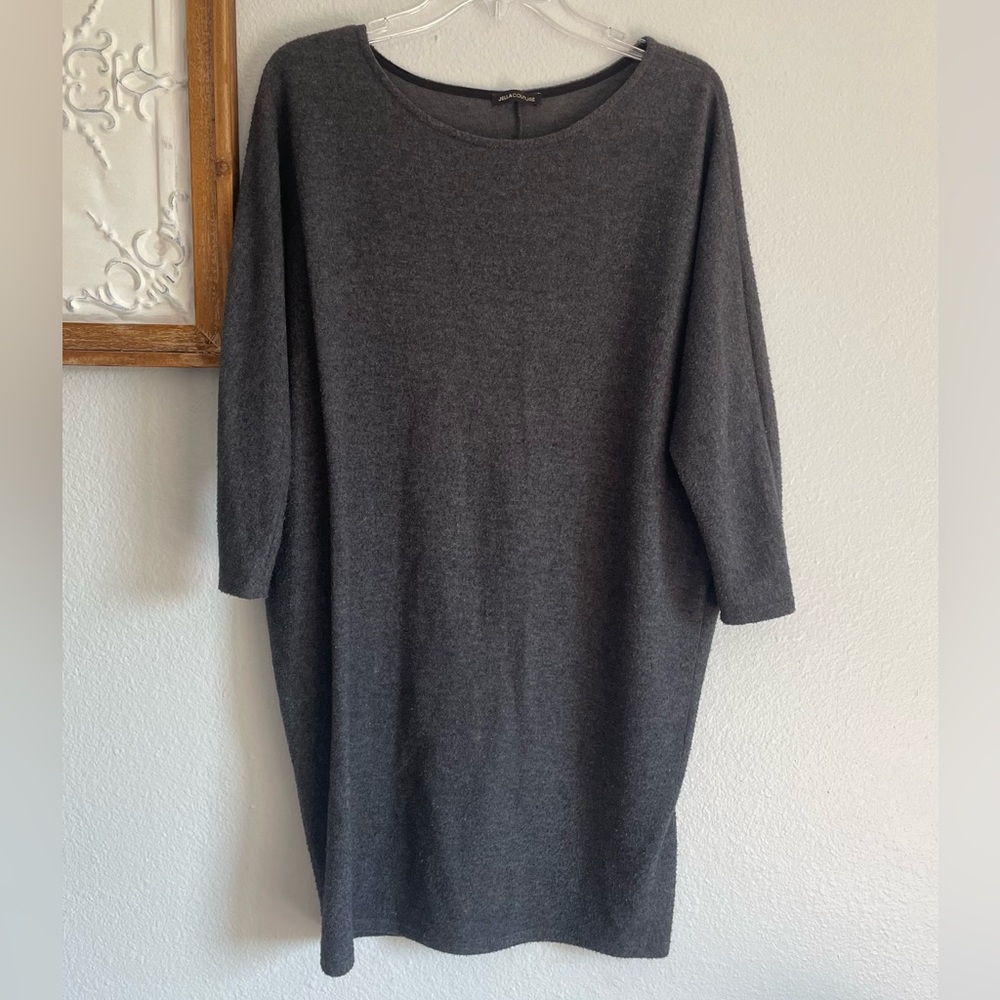 Jella Couture women’s sweater dress oversize approx. sz small (see photos) gray